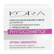 Кора 50 мл крем д/лица 3308/3306  ночной биорегулятор для жирной и комбинированной кожи с прибиотиками